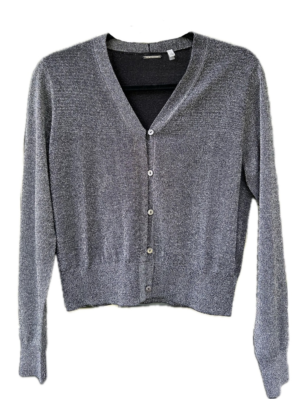 Elie Tahari Sparkly Glam Metallic Cardigan